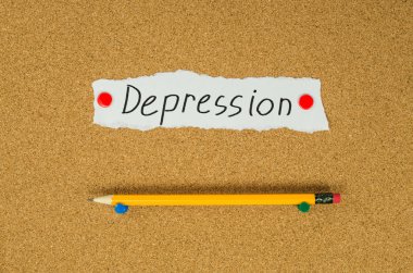 Depresyon metin not iletisi pin bulletin board