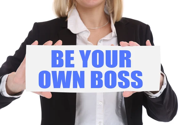 Self-employed self employed employment be your own boss business — Stock Photo, Image