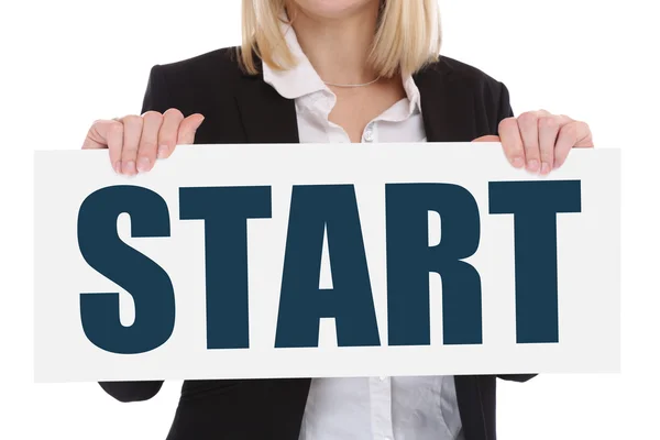 Start starting begin beginning business concept career goals mot — Stock Photo, Image