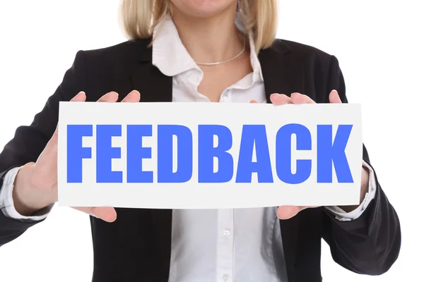 Business Concept donna d'affari con feedback contatto cliente se — Foto Stock