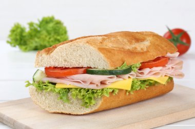 Alt sandviç baget ile jambon