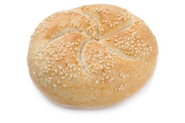 İzole kahvaltıda ekmek rulo