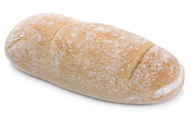 İzole kahverengi kepekli çavdar ekmek