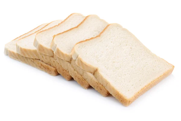 Toastbrotscheiben isoliert — Stockfoto