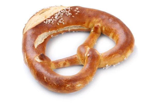 Pretzel para pequeno-almoço isolado — Fotografia de Stock