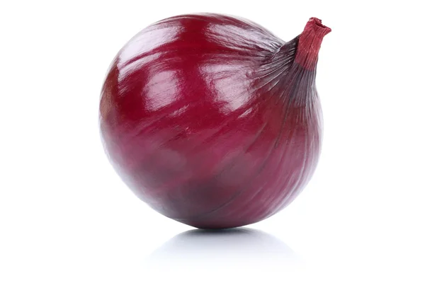 Красный лук овощ изолирован на белом — стоковое фото