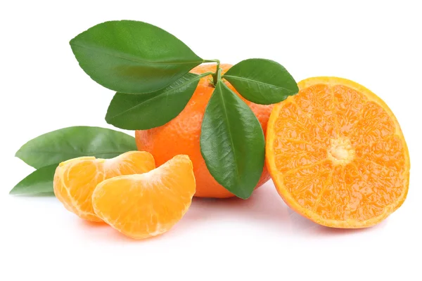 Mandarim laranja mandarinas frutas tangerina tangerinas isol — Fotografia de Stock