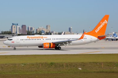Sunwing Havayolları Boeing 737-800 uçak Fort Lauderdale airport