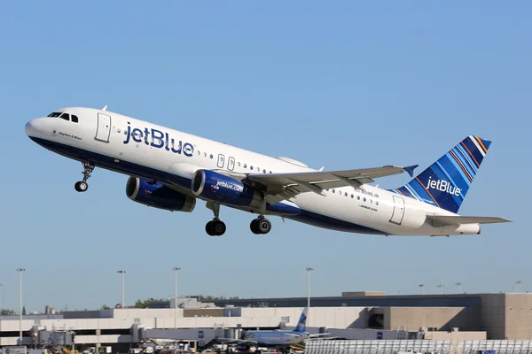 Jetblue Airbus A320 airplane Fort Lauderdale airport — Stock Photo, Image