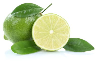 Beyaz izole limon meyve