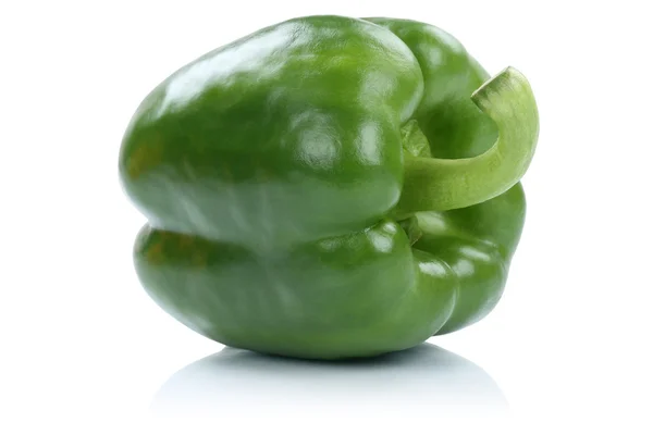 绿色的辣椒蔬菜上白色孤立 — 图库照片