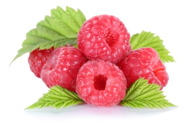 Ahududu ahududu berry üzerinde beyaz izole meyve çilek