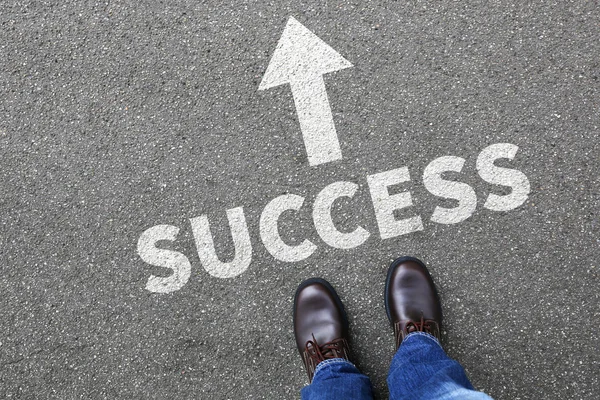 Success successful career businessman business man concept leade — Stock Photo, Image