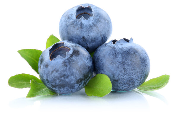 Blueberry blueberries berry berries fruit fruits isolated on whi