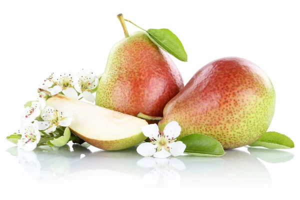 Armut armut meyve üzerinde beyaz izole meyve — Stok fotoğraf