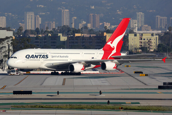 Qantas Airbus A380-800 airplane