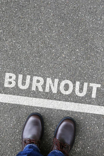 Burnout sjuk sjukdom stress betonade vid arbete affärsidé — Stockfoto