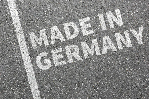 Dibuat di perusahaan pemasaran kualitas produk Jerman — Stok Foto