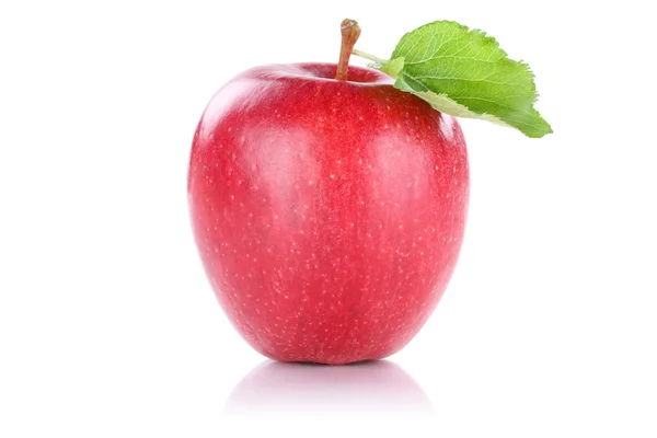 ผลไม้แอปเปิ้ลสีแดงแยกจากสีขาว — ภาพถ่ายสต็อก