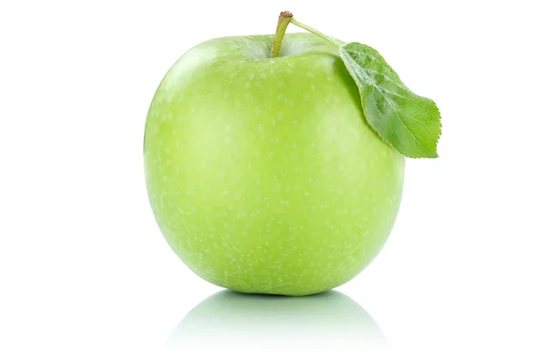 ผลไม้แอปเปิ้ลสีเขียวแยกจากสีขาว — ภาพถ่ายสต็อก