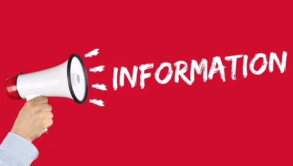 Information info message news announcement announce communicatio — Stock Photo, Image