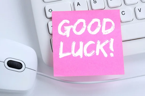 Good luck success successful test wish wishing office — Stock Photo, Image