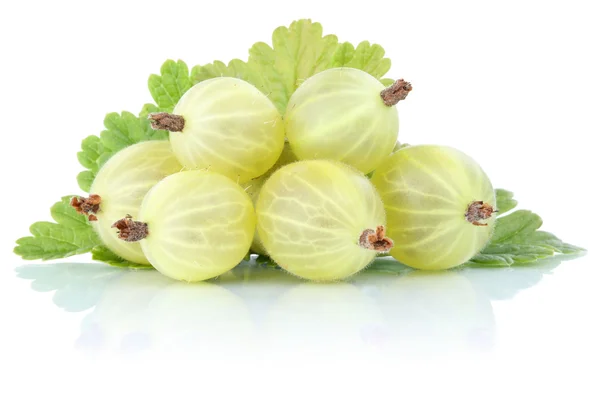 Gooseberries bektaşi üzümü meyveleri taze meyve meyve w izole — Stok fotoğraf