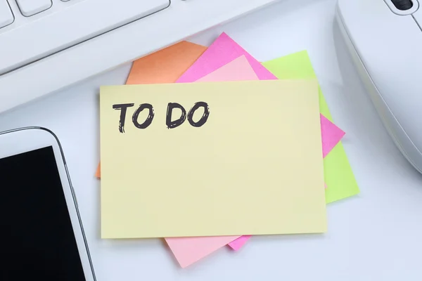 To Do list note papel checklist business concept desk — Fotografia de Stock