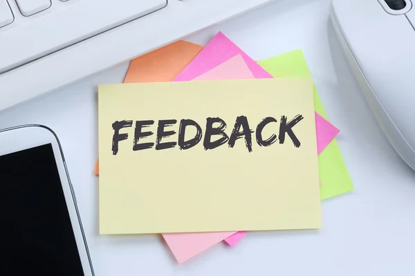 Feedback contatto servizio clienti sondaggio d'opinione business concep — Foto Stock