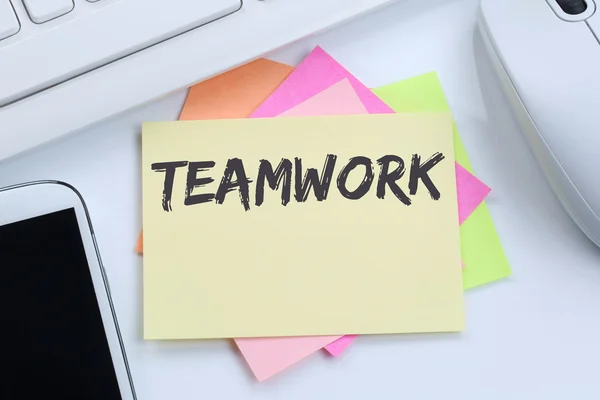 Teamwork team working together business concept success desk — Stock Photo, Image
