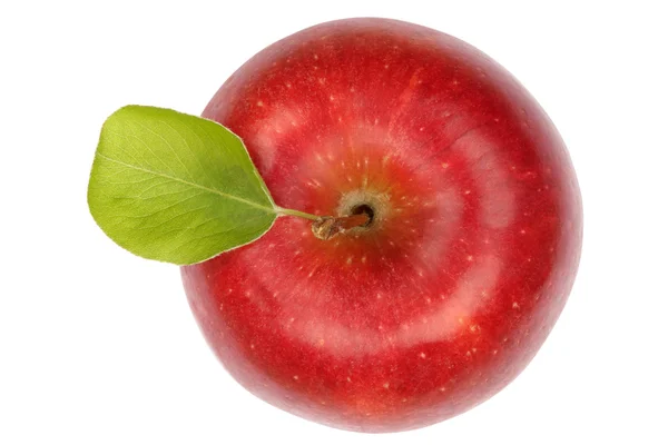 애플 레드 과일 평면도 흰색 절연 — 스톡 사진