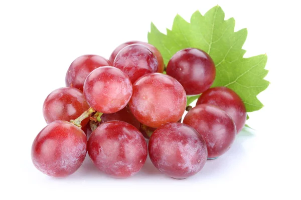 Uvas frutos rojos aislados en blanco — Foto de Stock