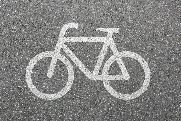 Jalur sepeda lalu lintas jalan sepeda — Stok Foto