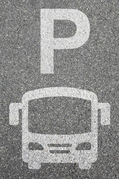 Parking autokarowy znak autobus Park ruchu miasto mobilność — Zdjęcie stockowe