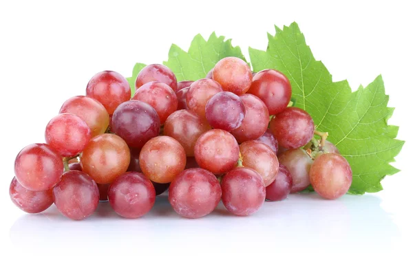 Uvas frutas rojas frescas fruta aislada en blanco — Foto de Stock