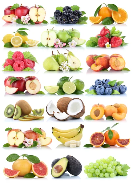 Frutas manzana naranja bayas manzanas naranjas plátano uvas ecológicas —  Fotos de Stock
