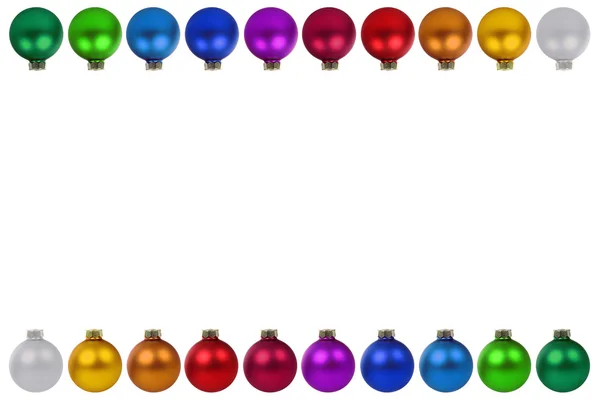 Vánoční kuličky, kde je zdobení dekorace hranice kopie prostor pro kopírování i — Stock fotografie