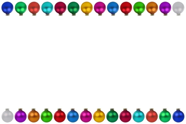 Christmas balls baubles many colorful decoration copyspace copy — Stock Photo, Image