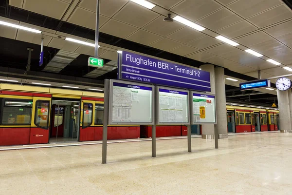 Berlín Alemania Octubre 2020 Nueva Estación Tren Berlín Brandenburg Ber — Foto de Stock