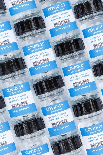 Coronavirus Aşı Şişesi Corona Virüs Covid Covid Aşıları Arka Plan — Stok fotoğraf