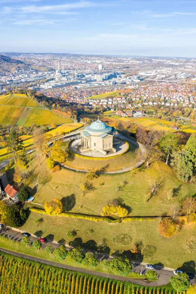 Stuttgart Grabkapelle Νεκροταφείο Παρεκκλήσι Rotenberg Φθινόπωρο Φθινόπωρο Αμπελώνα Ταξίδια Στη — Φωτογραφία Αρχείου