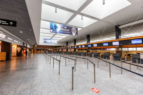 Цюрих Швейцарія Вересня 2020 Термінал Перевірка Аеропорту Цюрих Швейцарія — стокове фото