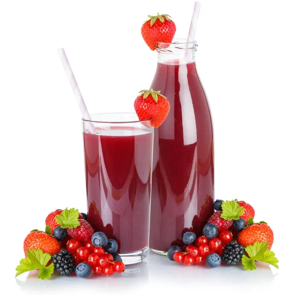 Smoothie Aux Baies Fruits Frais Jus Fruits Baies Dans Une — Photo