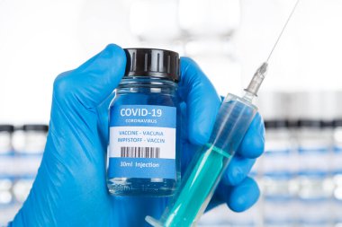 Coronavirus aşı şişesi Corona Virüs COVID-19 Covid aşı şişeleri