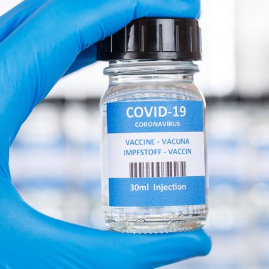 Coronavirus Aşı Şişe Corona Virüs COVID-19 Covid Aşıları Kare Şişeler
