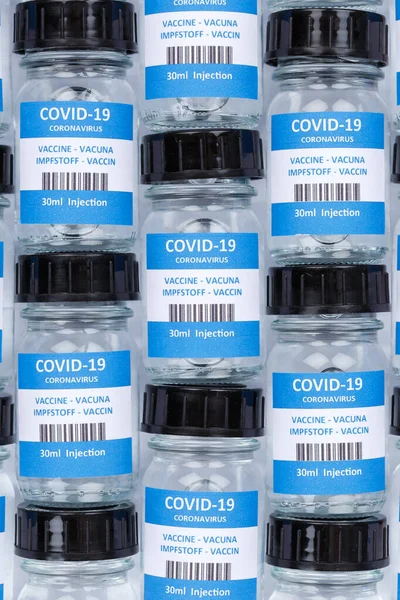 Coronavirus Vaccine Bottle Corona Virus Covid Covid Vaccines Background Portrait — Stock Photo, Image