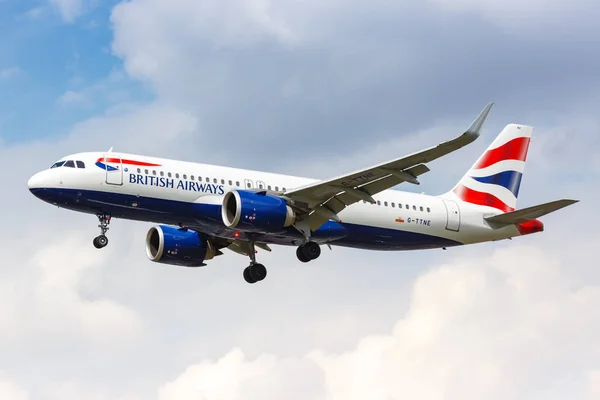 Londres Reino Unido Julio 2019 British Airways Airbus A320Neo Avión —  Fotos de Stock