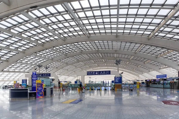 Beijing China Жовтня 2019 Express Train Station Beijing Capital Airport — стокове фото