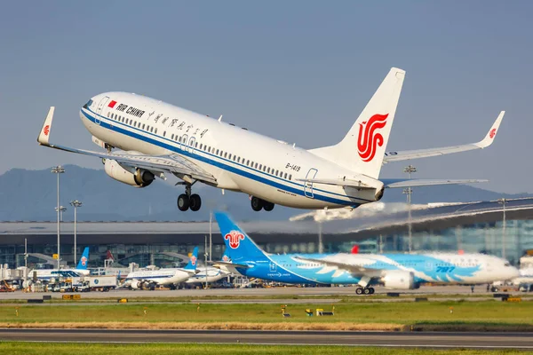 Guangzhou China September 2019 Air China Boeing 737 800 Airplane —  Fotos de Stock