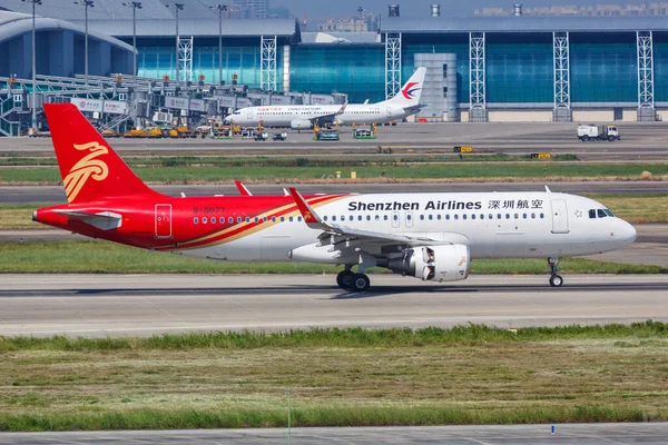 Guangzhou China September 2019 Shenzhen Airlines Airbus A320 Airplane Guangzhou — Foto Stock